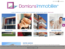 Tablet Screenshot of domians-immobilier.fr